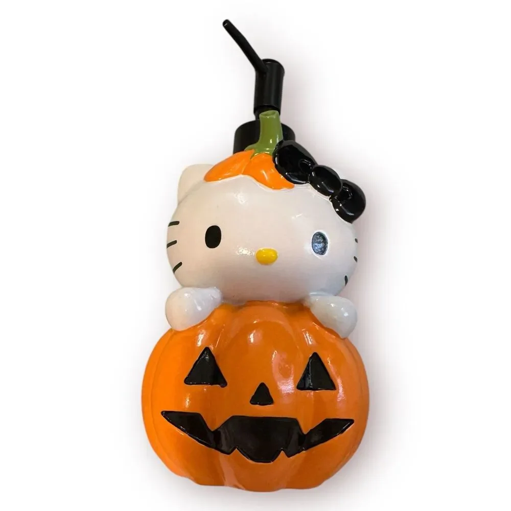 Sanrio Hello Kitty‎ Halloween Orange Pumpkin Soap Lotion Pump Dispenser NEW
